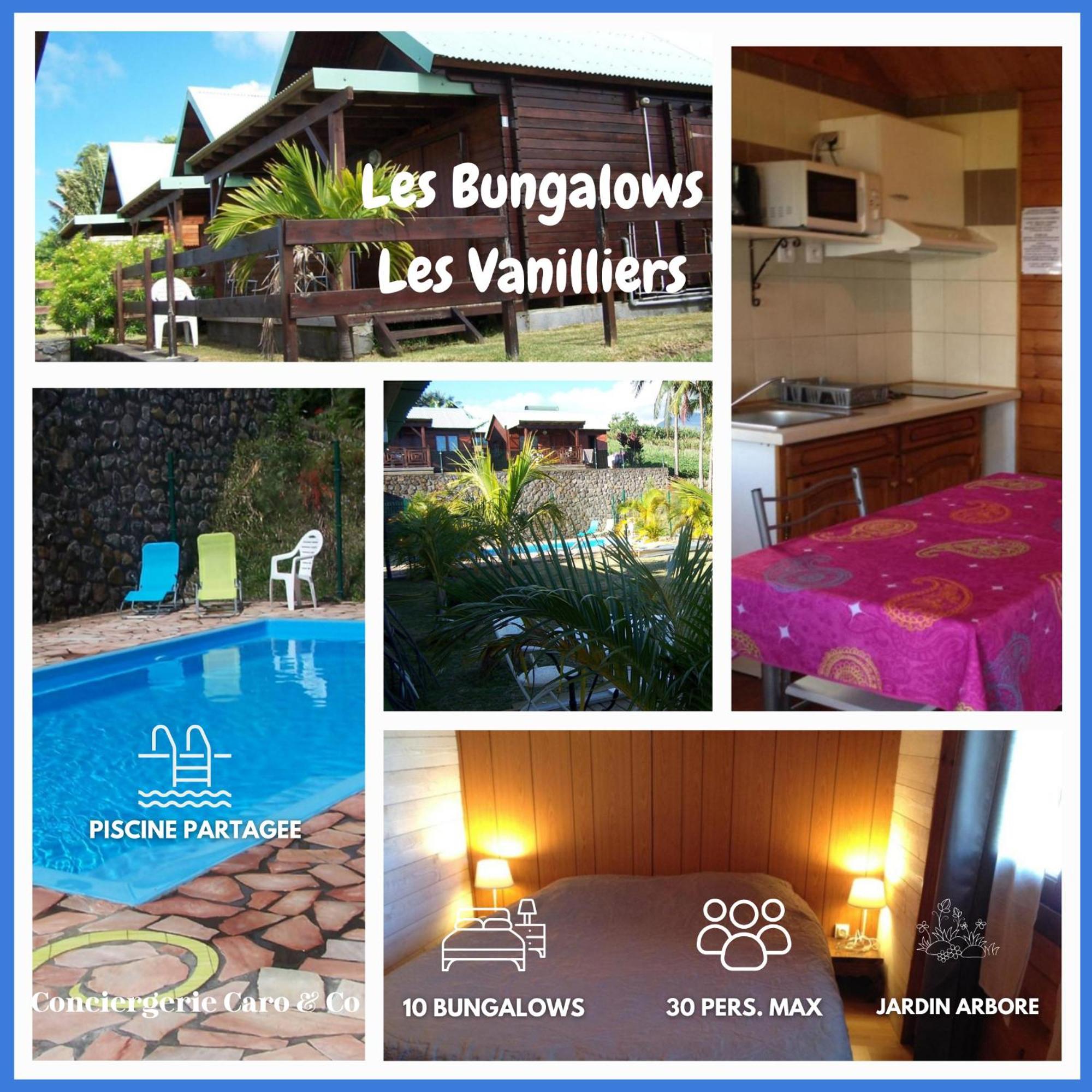 Les Bungalows Les Vanilliers, Sud Sauvage Avec Piscine Saint-Joseph Exterior foto